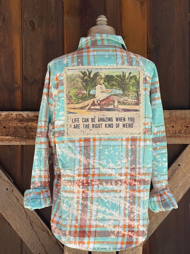 Gator Girl Florida Flannel- Distressed Lake Tahoe